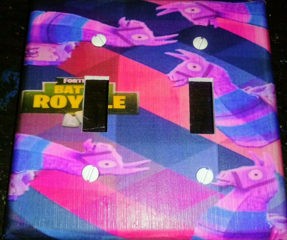 Custom Handmade Llama Double Toggle Light Switch Cover