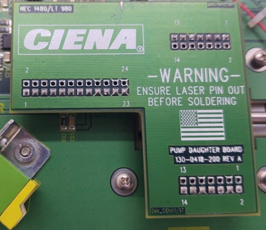 Ciena Multiwave Pump 980/110-1 Module 130-0243-900