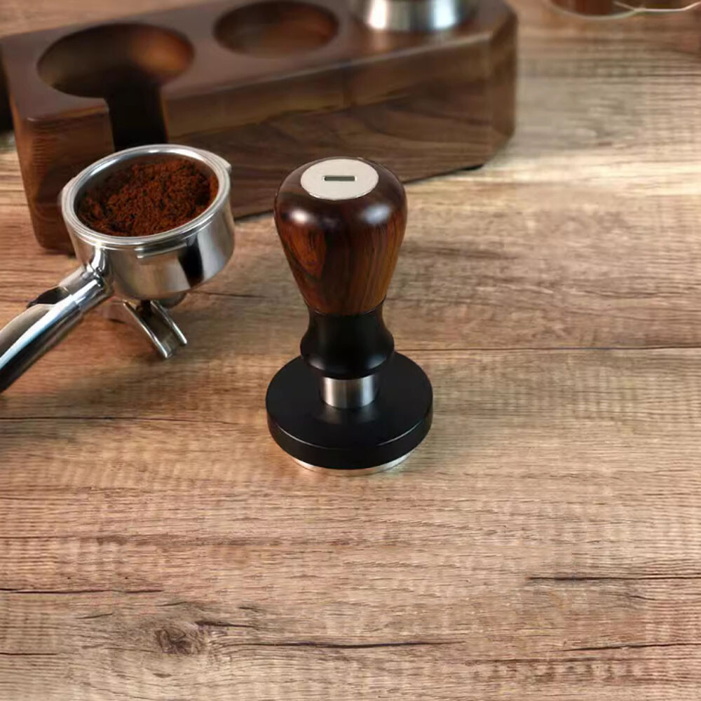Coffee Press Double Spring Solid Wood Elastic Powder Hammer Elastic Coffee Press