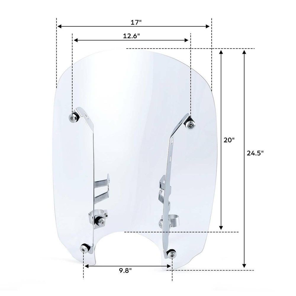 20'' Quick Release Windshield Windscreen For Indian Scout Sixty 2016-2024 2023