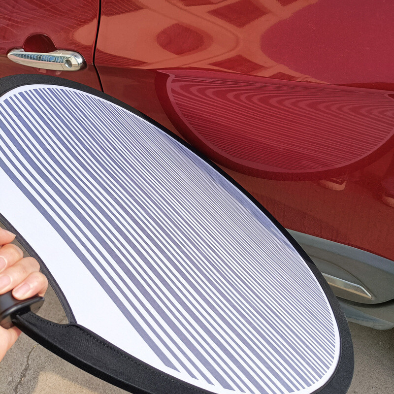 80cm Circular Striped Reflector Board Foldable Lined Light Dent Pan Check Tool