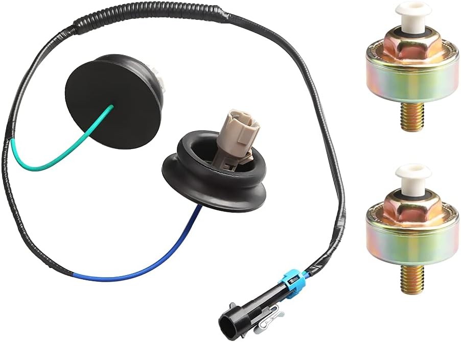 Compatible with 2 PCS Knock Sensor with Wiring Harness Kit Chevy Silverado 1500