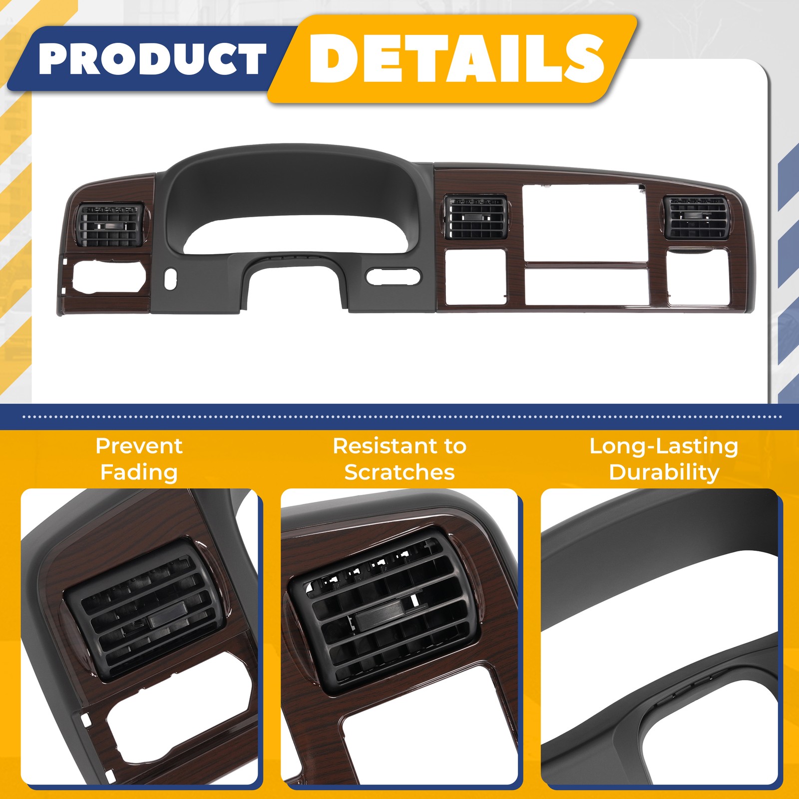 For 2005-2007 Ford F250 F350 Super Duty Dashboard Dash Trim Panel Bezel W/ AC