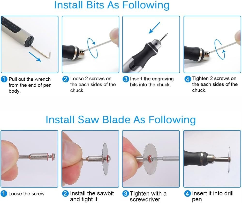 Engraving Pen Expert: USB Rechargeable, Lightweight, and Cordless with 35 Bits