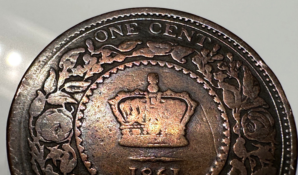 1861 NOVA SCOTIA CANADA COPPER PENNY I789
