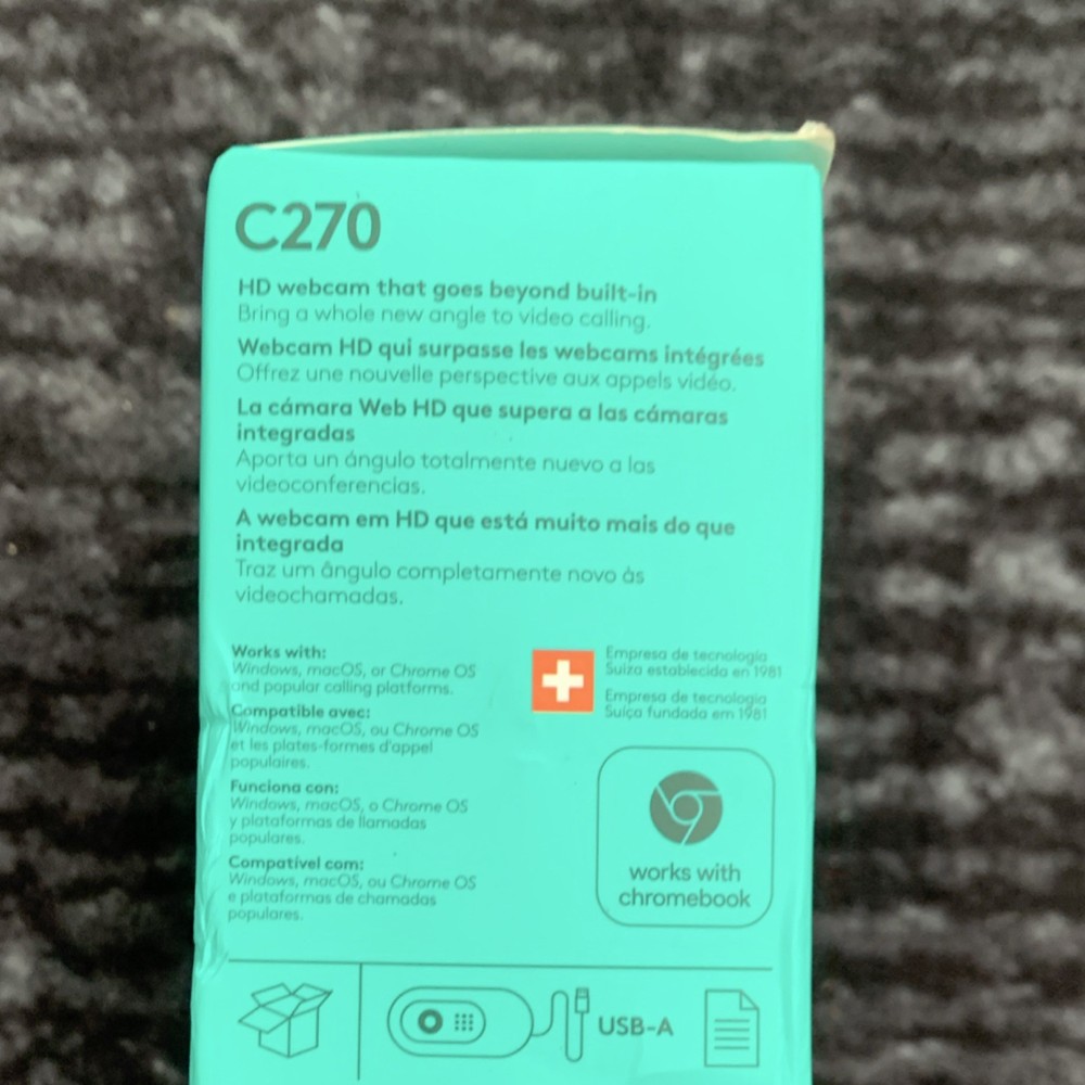 Logitech C270 HD Webcam 720p 30fps