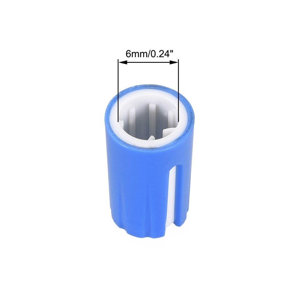 5pcs,D type 6mm Potentiometer Knobs For Guitar Volume Tone Knobs Blue White