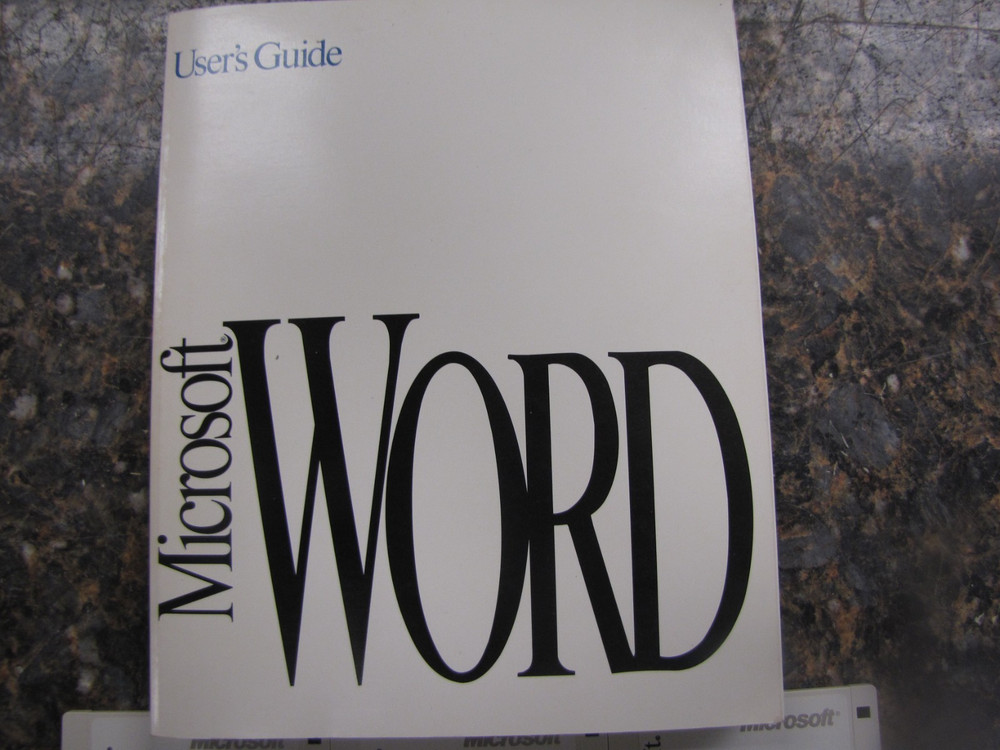 Microsoft Word 5.0 Version Software -Apple Macintosh Series w/ User Guide -NA20