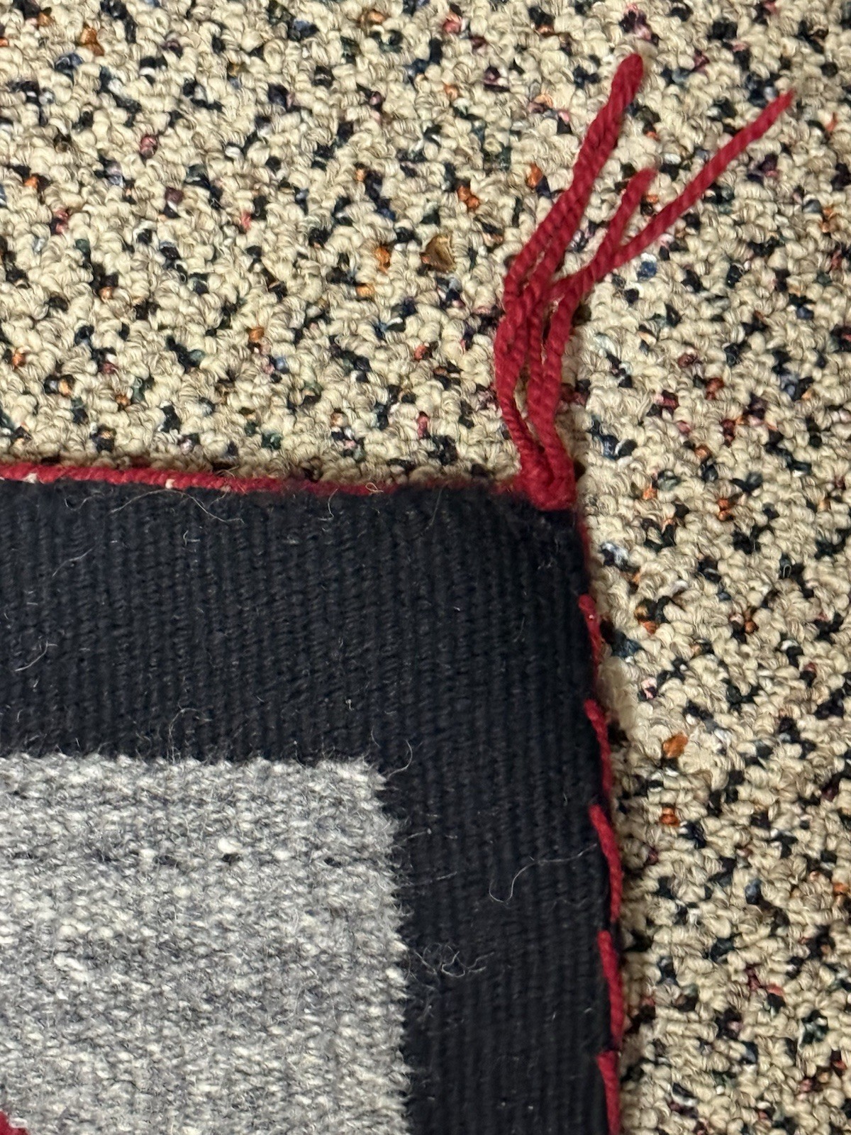 Large Near Mint Red Ganado Navajo Rug 75" x 45" #759