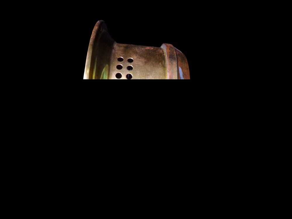 vintage brass ship’s bulkhead clock