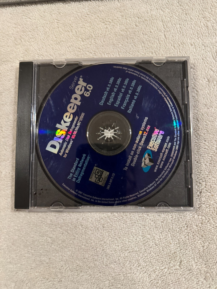 Diskeeper Server 6.0 Utility CD - VERY GOOD CONDITION!!!