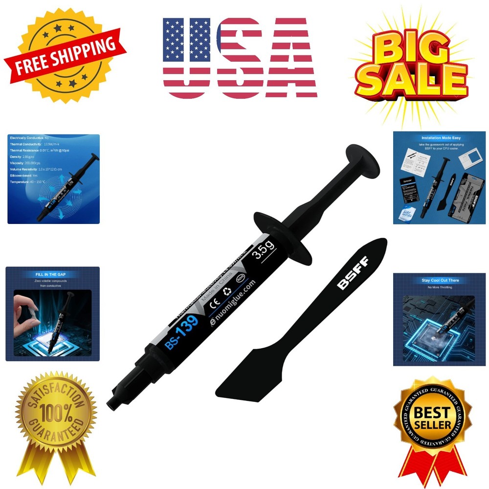 Thermal Paste, 3.5g with Toolkit CPU Paste Thermal Compound Paste Heatsink fo...