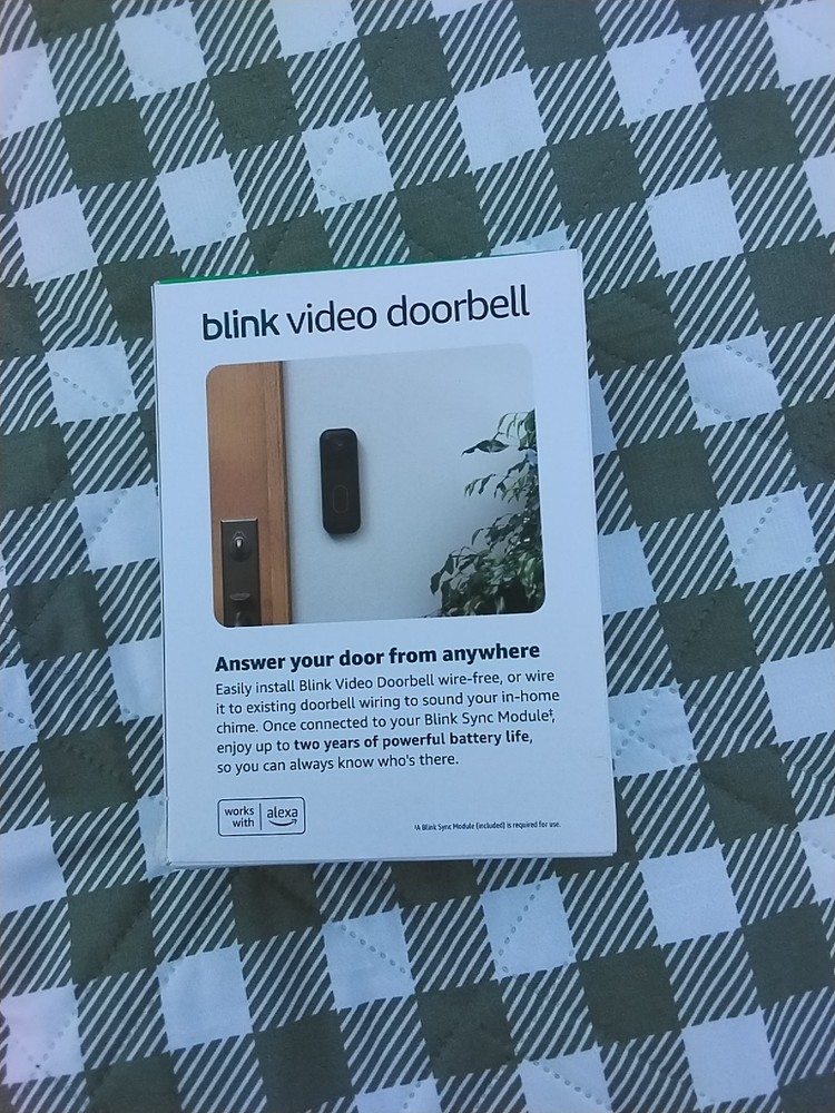 Blink Video Doorbell Battery Powered Sync Module Core Included