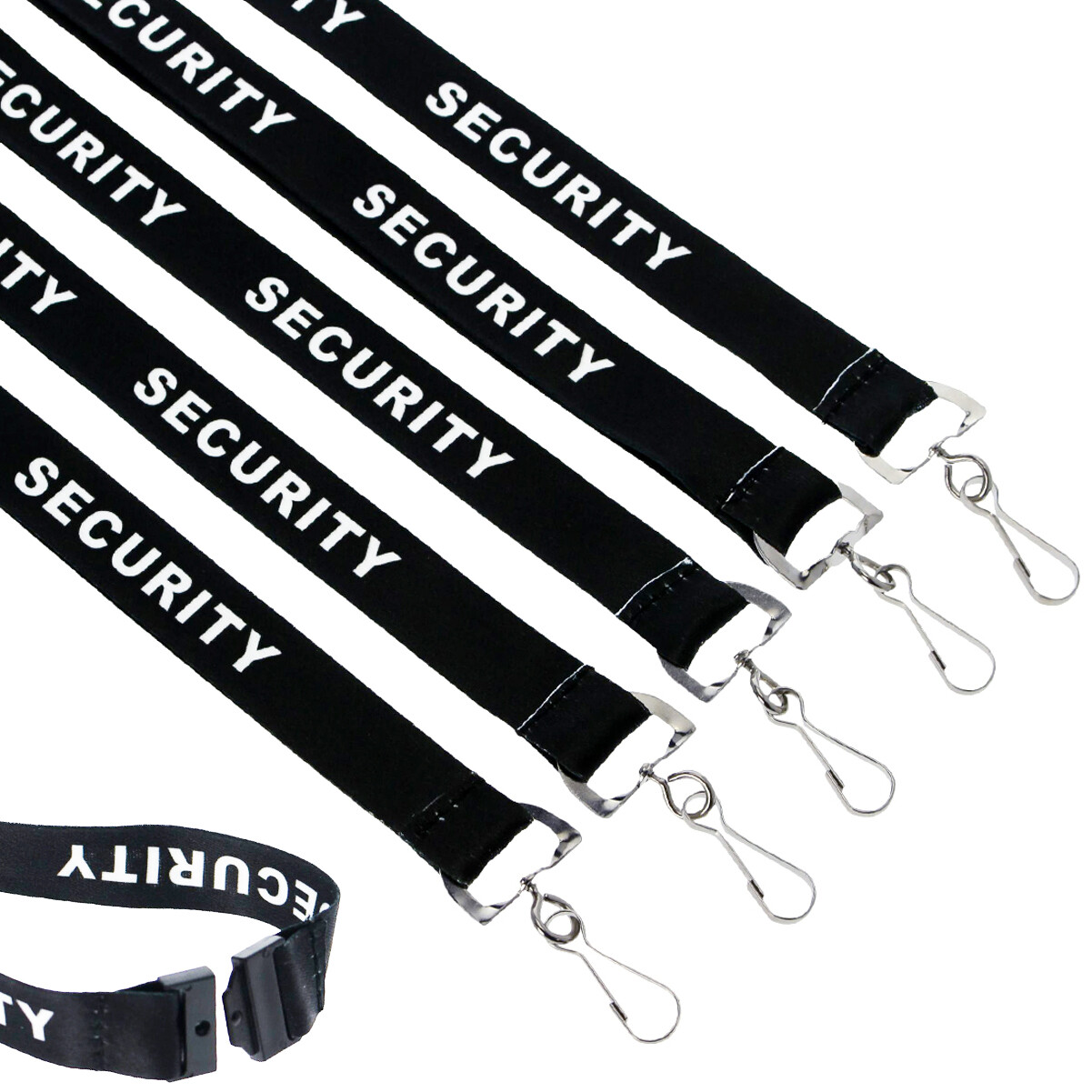 SECURITY Lanyard Keychain with Breakaway Clasp and ID Badge Clip for Personnel