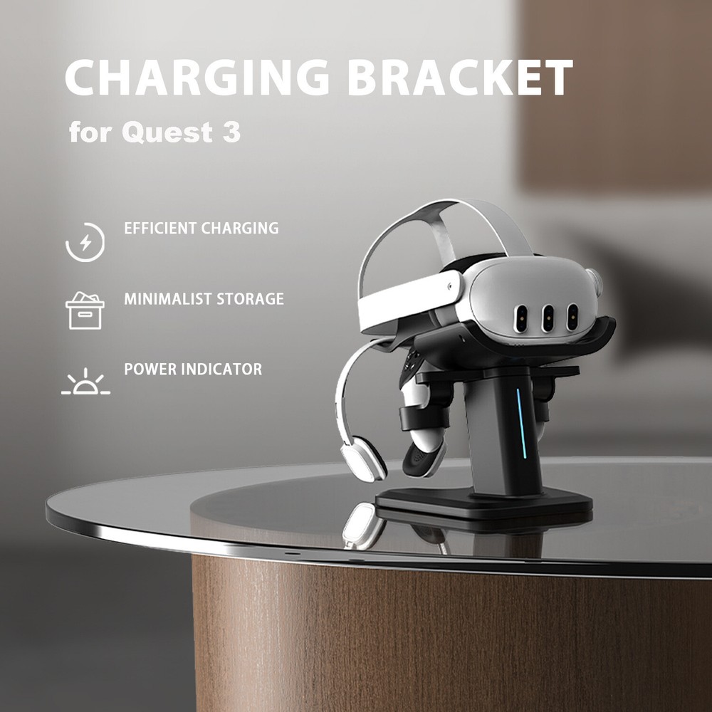 Display Stand for Quest 3 Headset Controllers Desk Base Charging Dock Holder