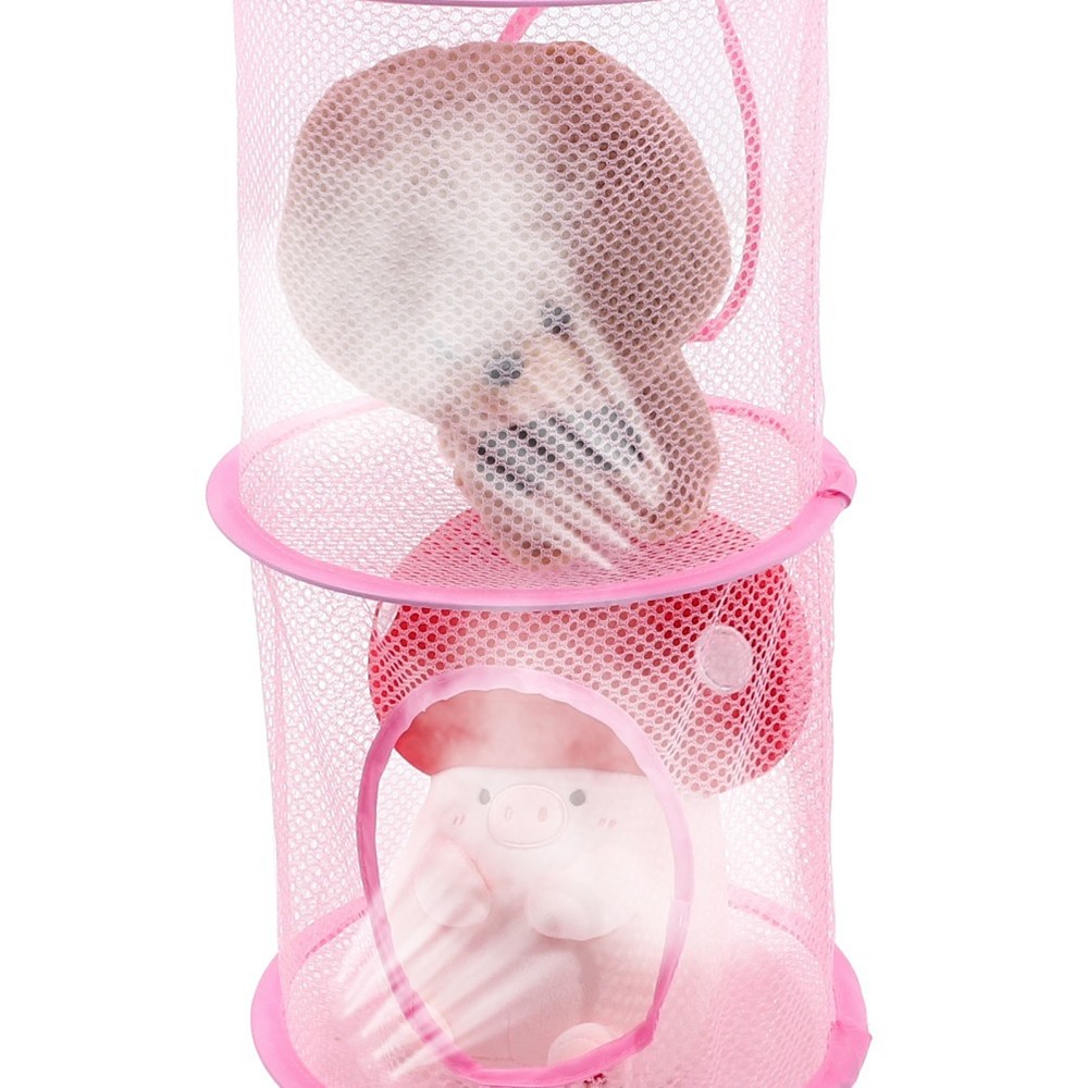 2 Pcs Foldable Hanging Mesh Drying Net Multi Layer Organizer For Plush Toys