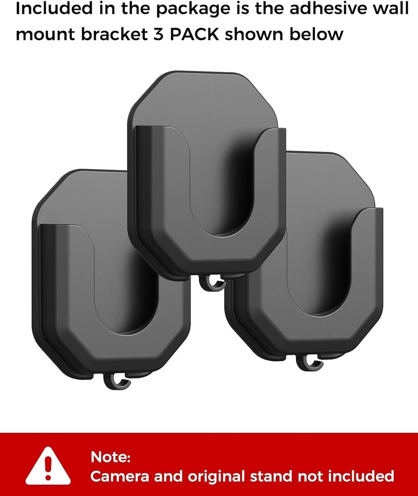 Black 3 Pack Blink Camera Mounts - Adhesive Brackets for Effortless Installation
