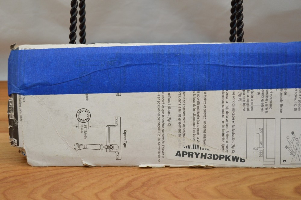 Casement Window Operator Crank Hinge RH with Handle Gray