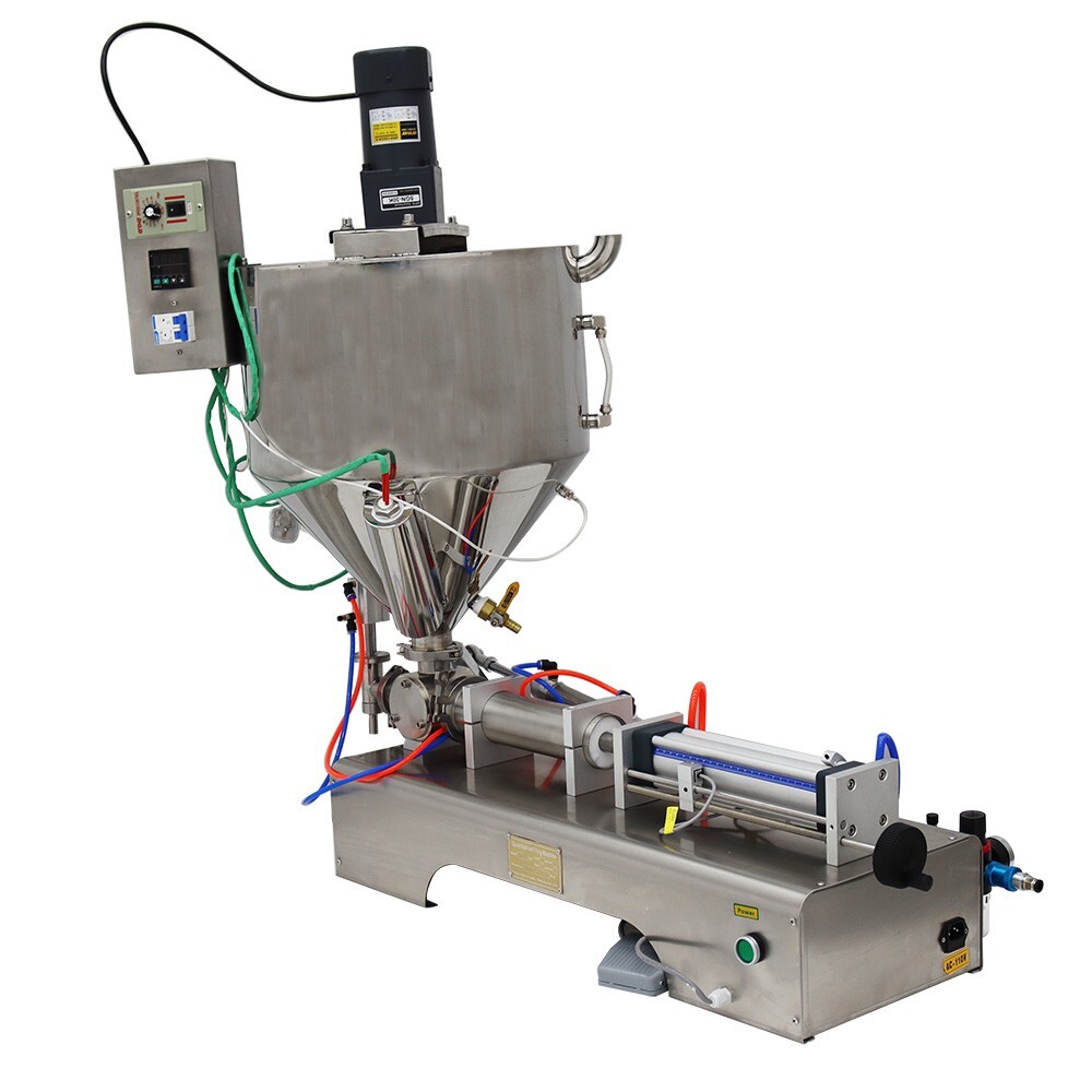 30-300ML Pneumatic Paste Liquid Heating Stirring Filling Machine Single Nozzle