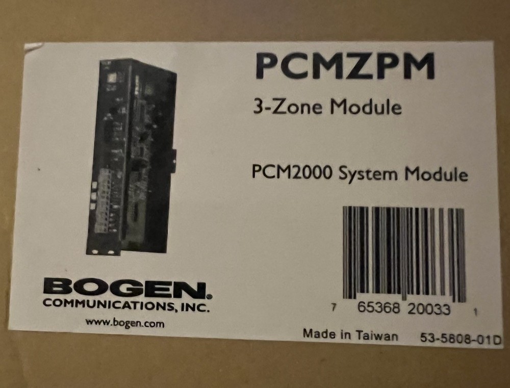 Bogen PCM-ZPM 11699 3-Zone Module for PCM2000