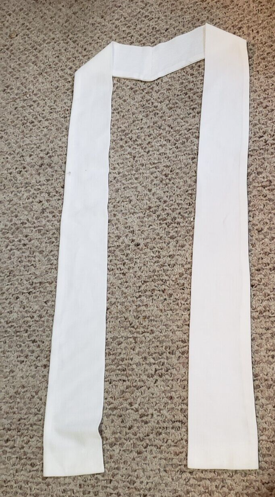 6 CLERGY PREACHING STOLES PLAIN WHITE 3