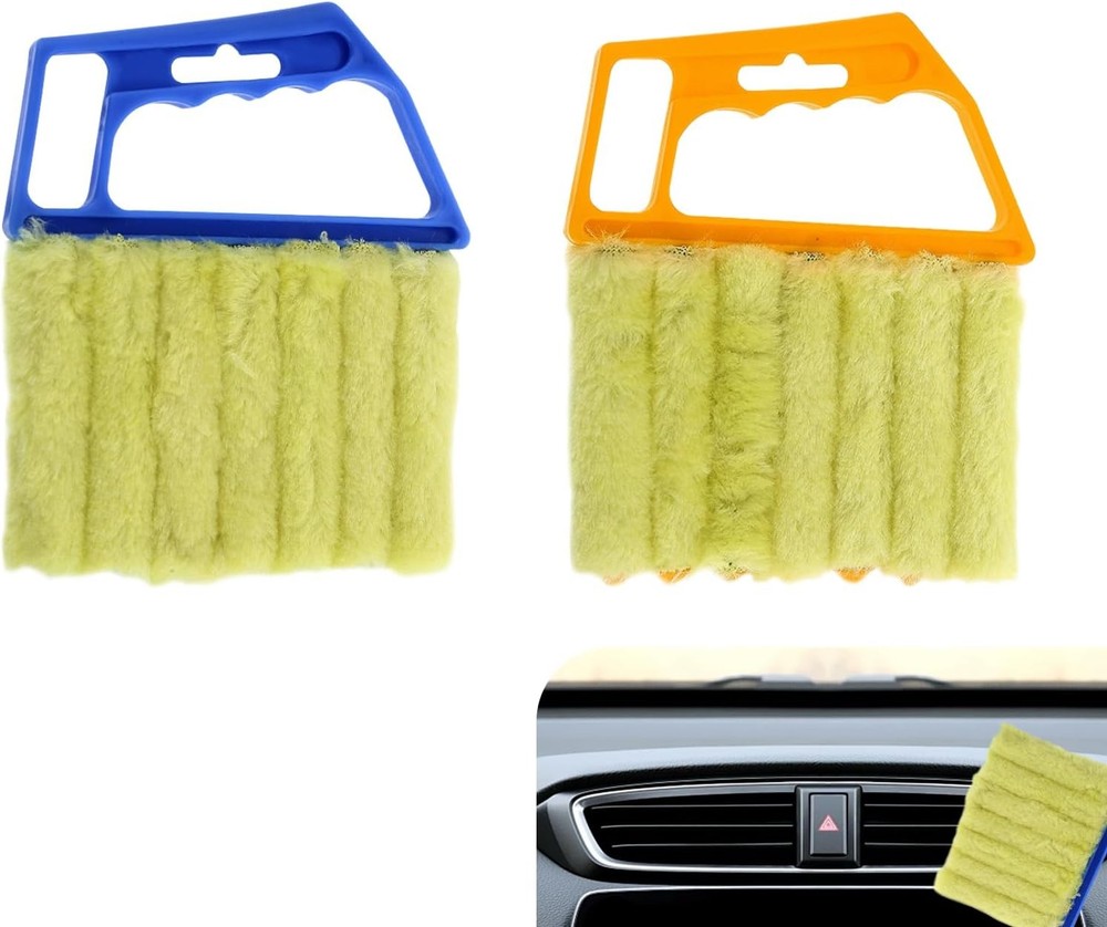 2-Pack Microfiber Handheld Mini Duster Tool for Cleaning Blinds & Dust