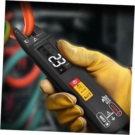 Digital Clamp Meter AC DC Current Open Jaw Fork Meter Rechargeable Auto