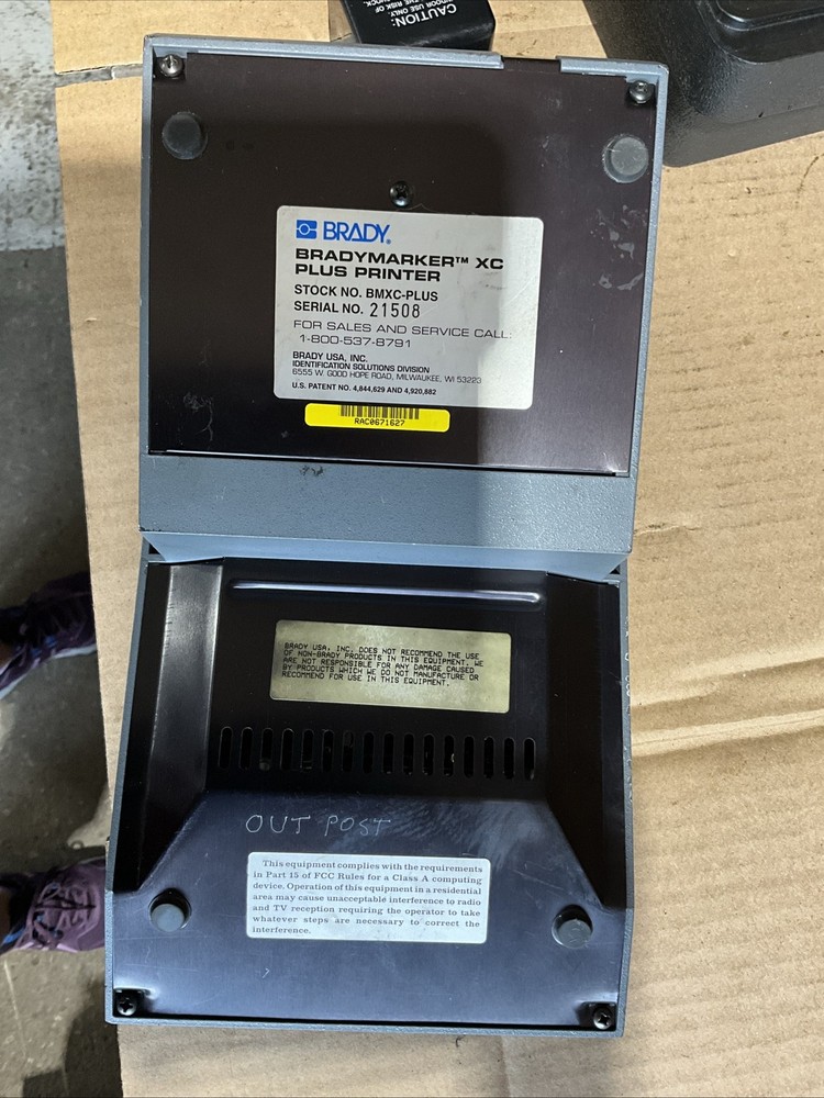 BRADY BRADYMARKER XC PLUS PRINTER; Partial Kit