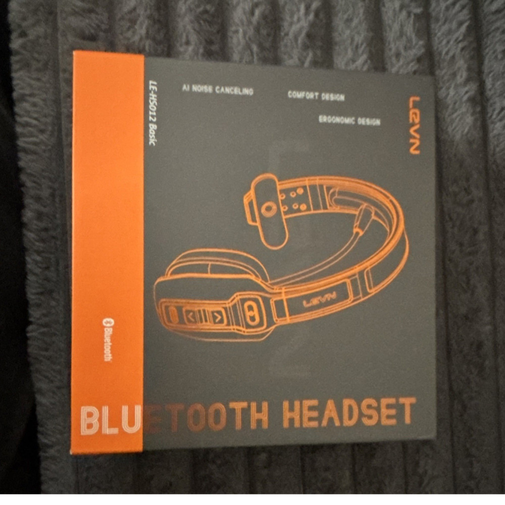 Levin LE-HS012 Basic Bluetooth Headset AI Noise Cancelling Black Orange