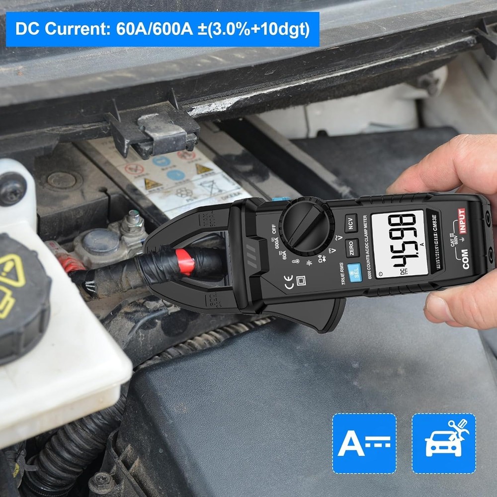 Digital Clamp Meter Multimeter TRMS 6000 Counts Voltage Tester Amp Volt Meter