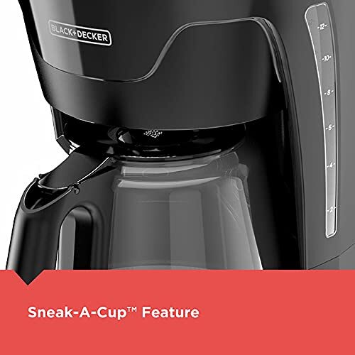 BLACK+DECKER CM1110B 12-Cup* Programmable Coffeemaker, Black