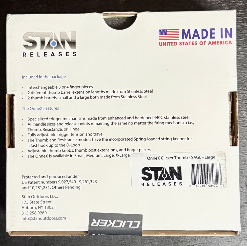 Stan Release OnneX Thumb Clicker Sage Large New