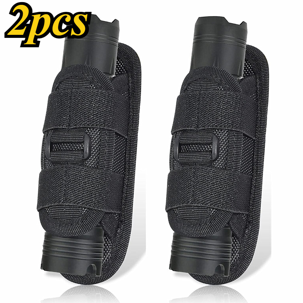 2Pack 360 Degrees Rotatable Flashlight Pouch Flashlight Set Holster Torch Bag US