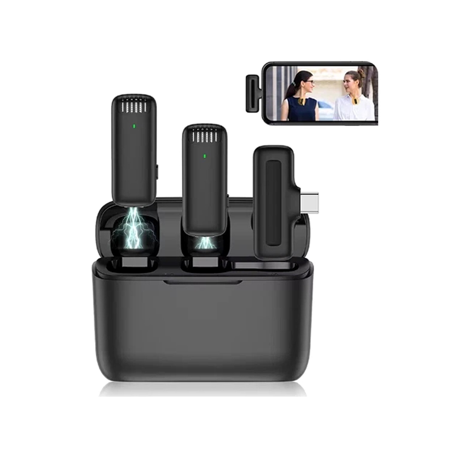 Lavalier Microphone Wireless Audio Video Recording Mini Mic For Android/iPhone