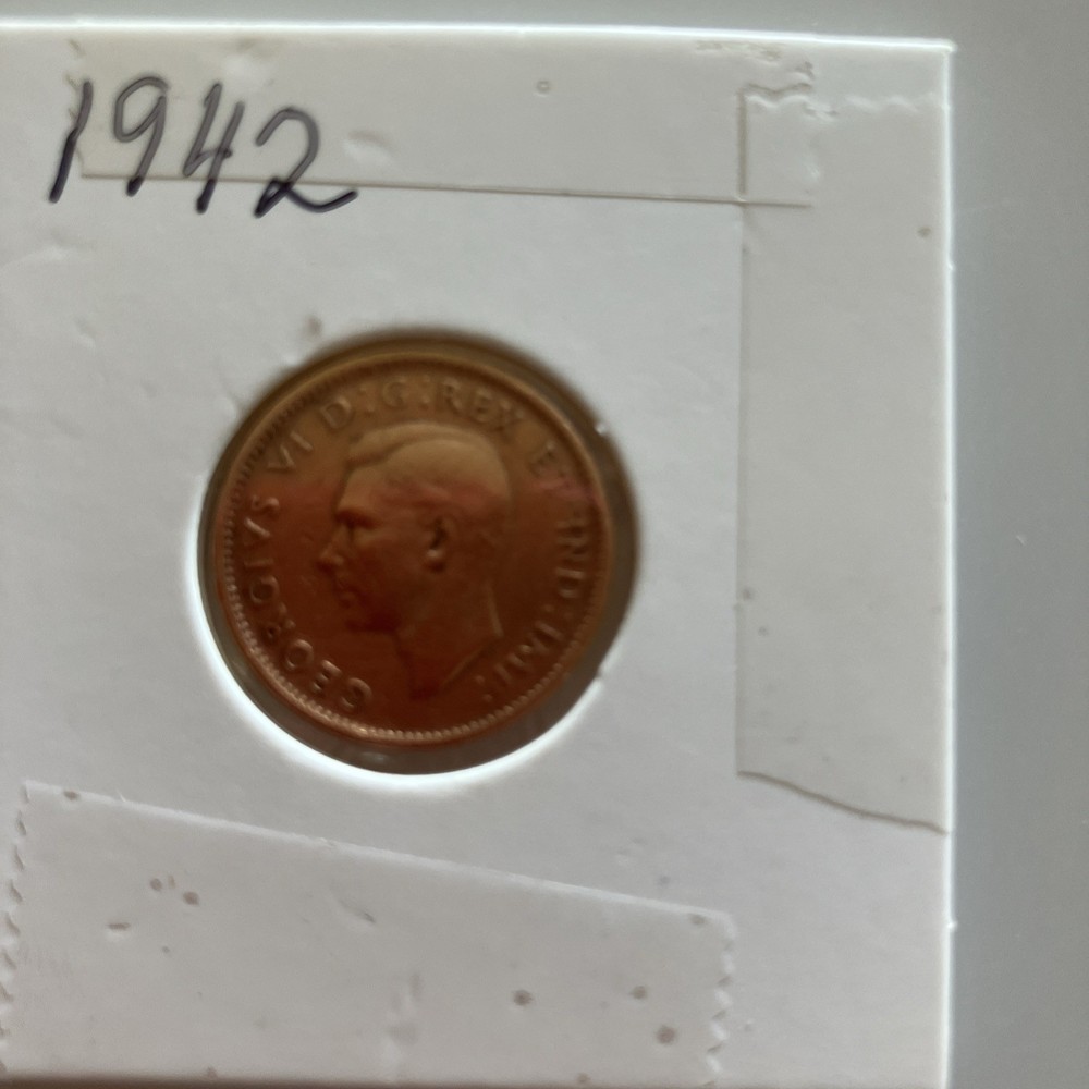 1942 CANADA CENT - Less Common Date Mint Condition Very Rare