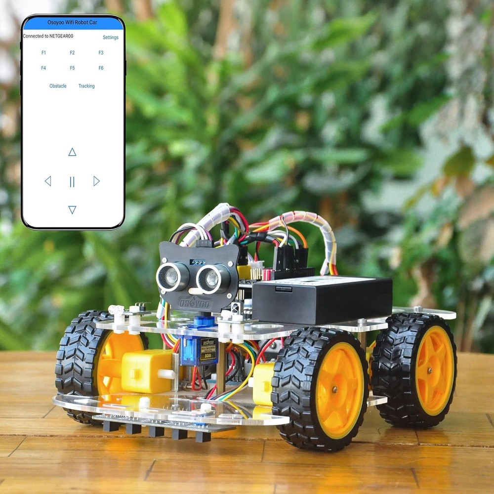 Osoyoo V2.1 Smart Robot Car Kit - WiFi/Bluetooth Controlled for STEM Learning