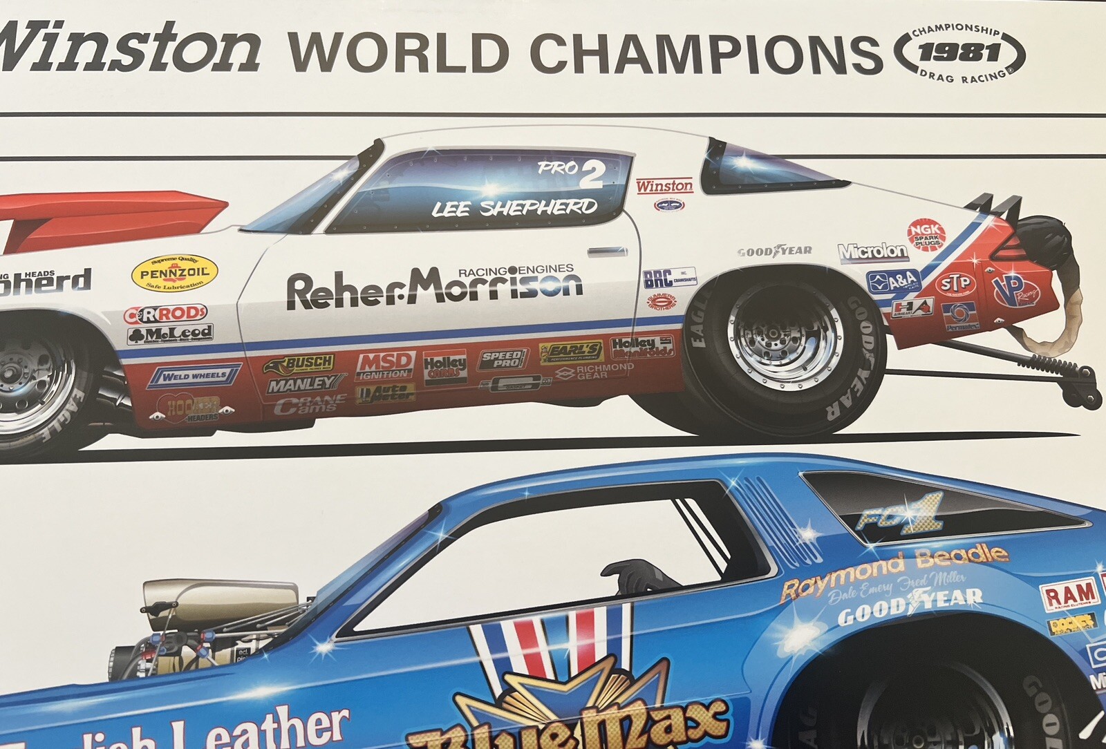2025 John Force Racing Posters Rendering 2 side print