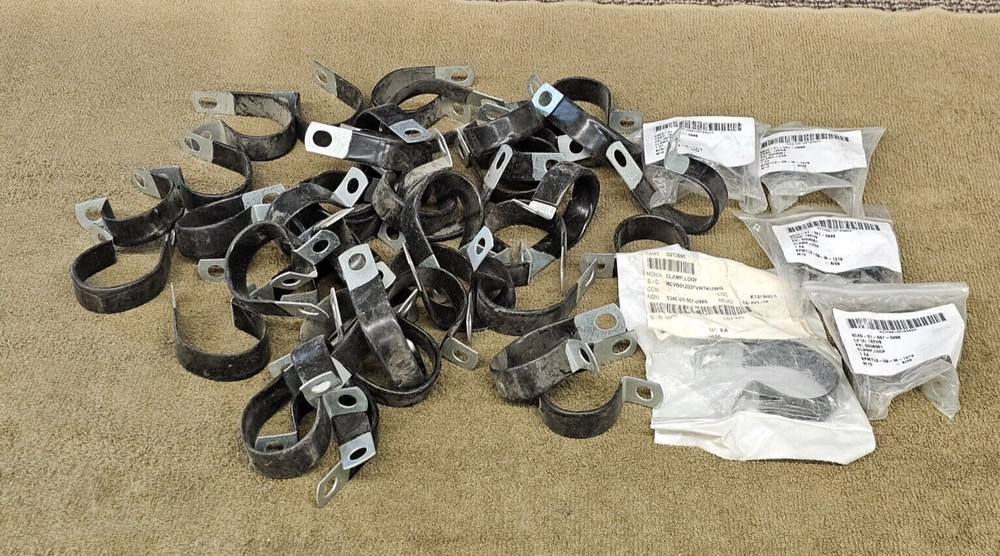 50 Wire Cable Pipe Loop Hose Clamp Split Ring Support Strap Hanger 1-1/2 1.5 3/4