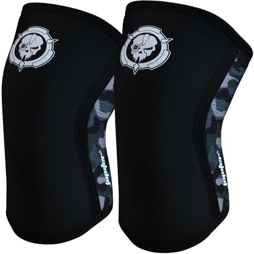Knee Sleeves (1 Pair), 7mm Compression Knee Braces for Medium Black
