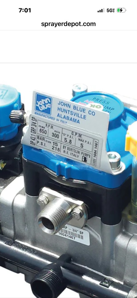 JOHN BLUE Poly Diaphragm Pump DP-43-FP