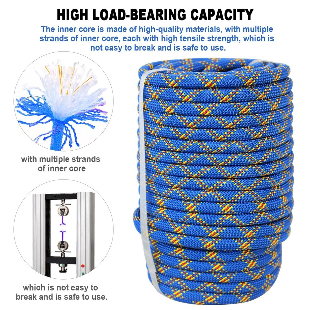 Braided Polyester Arborist Rigging Rope Blue