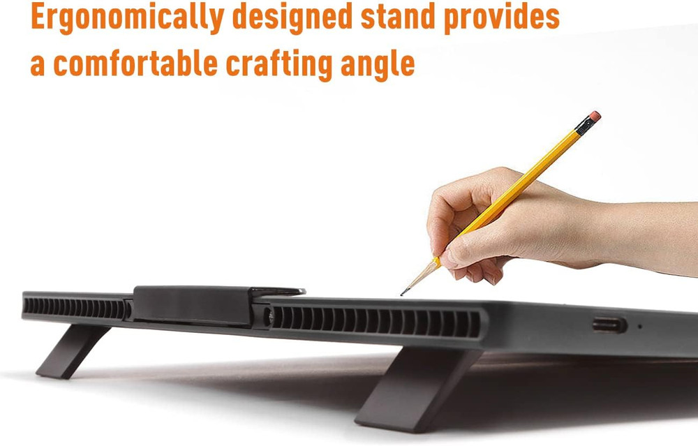 Rechargeable A4 LED Light Pad with Padded Case, Tracing Light Box w/Riser Stands