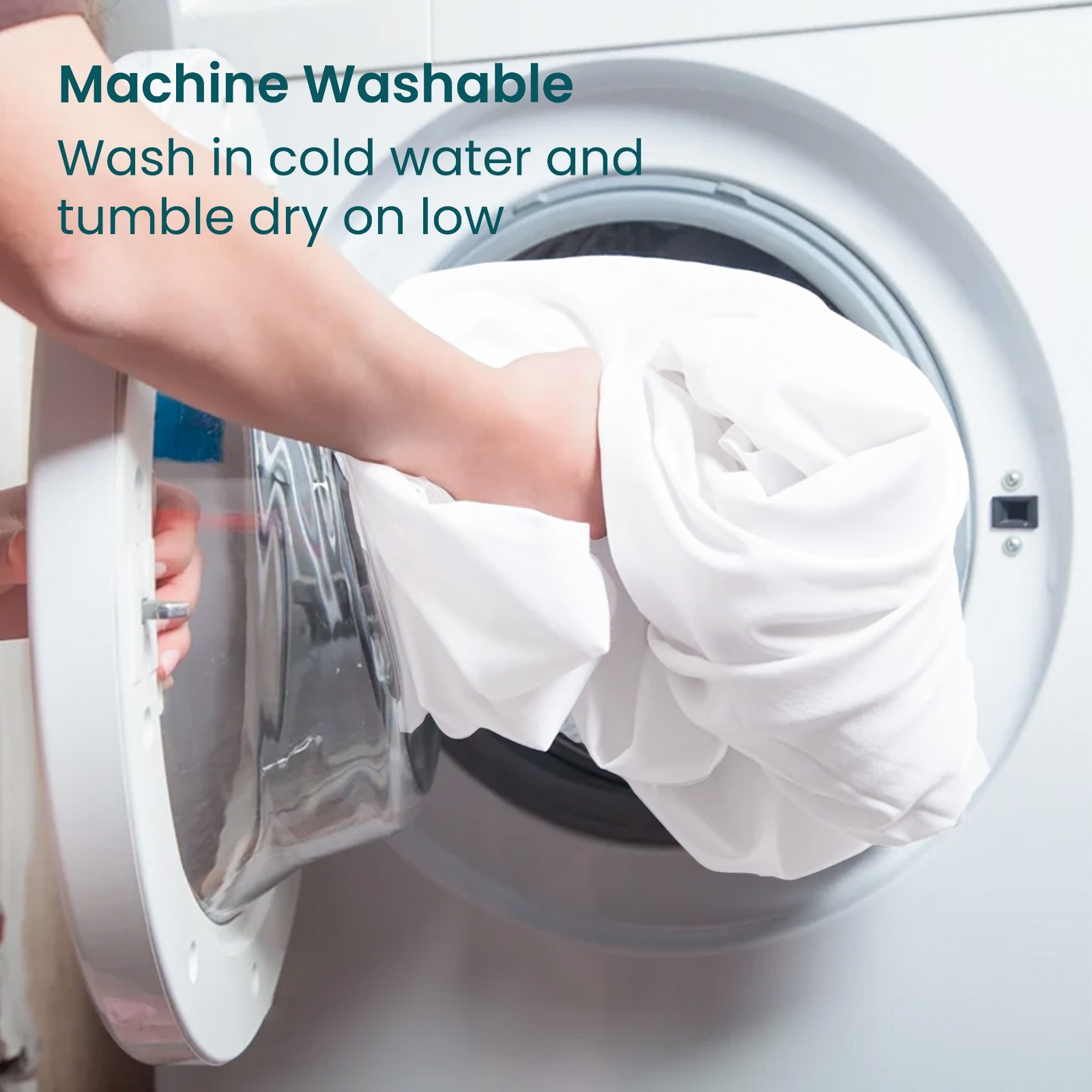 2-4 Zipper Waterproof Pillow Protector Case Covers Standard/Queen and King White