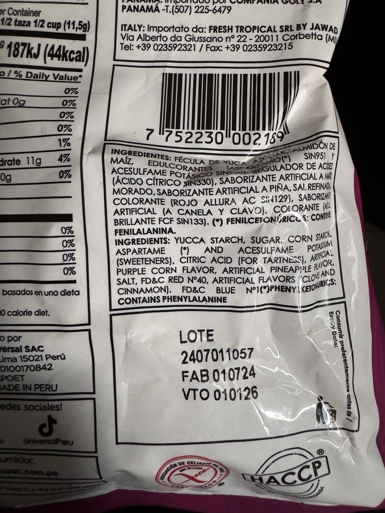 Mazamorra Morada Universal 1.5L