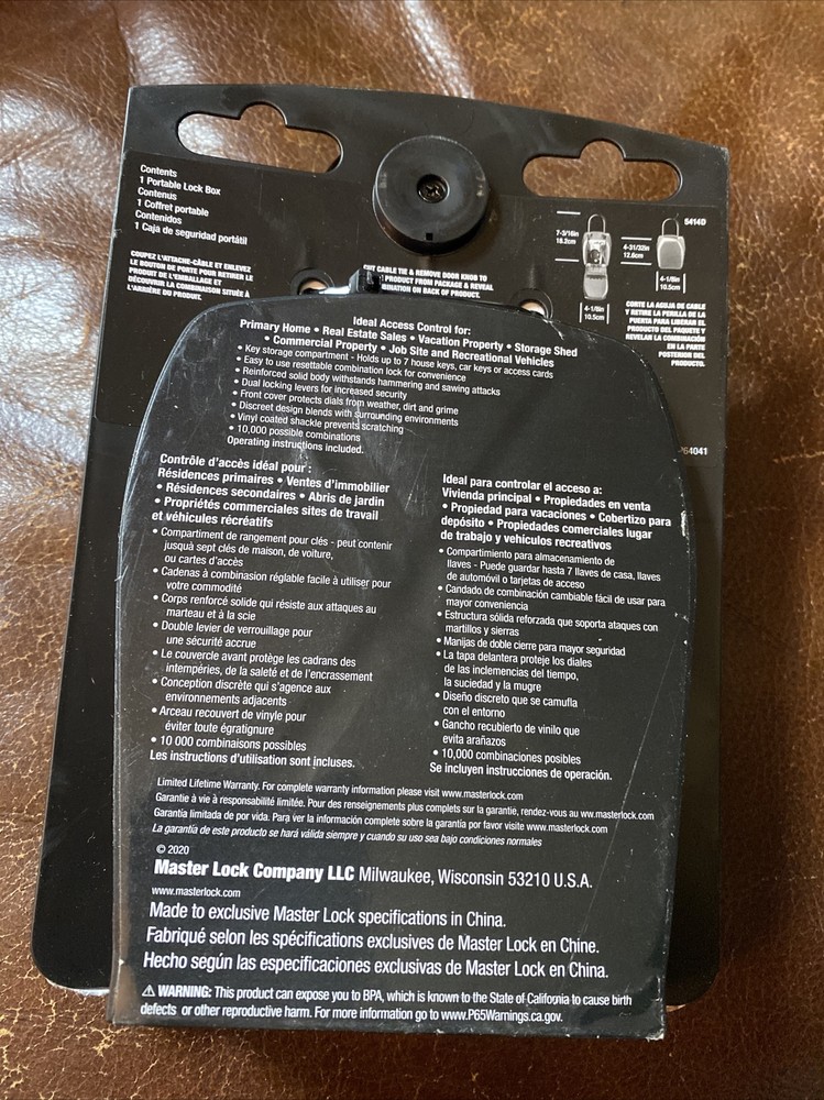 Master Lock Portable Lock Box Large Storage Capacity