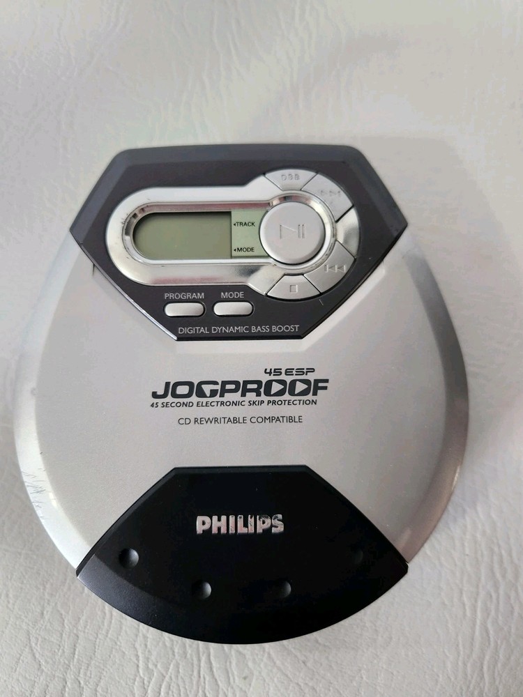 Philips Jogproof Portable CD Player 45 ESP CD Rewritable Compatible Tested Works