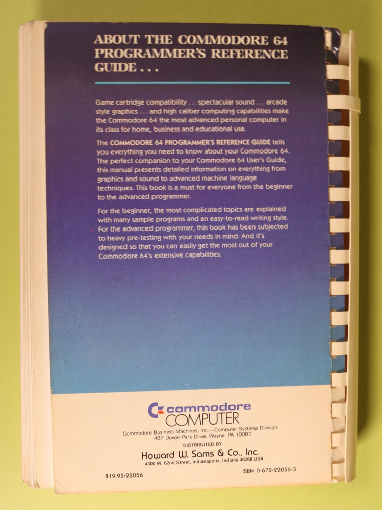 Commodore 64 Programmer's Reference Guide First Edition 7th Printing 1983