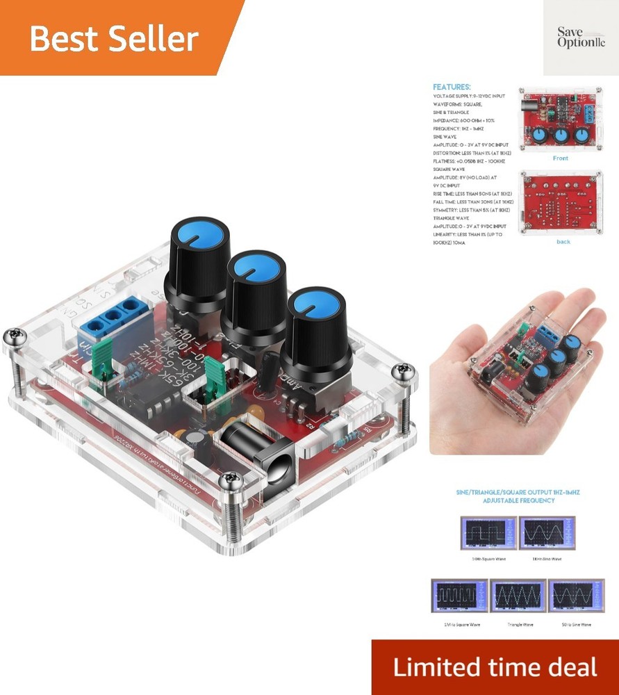 Signal Generator Kit, XR2206 Precise Function Signal Generator Frequency Modu...