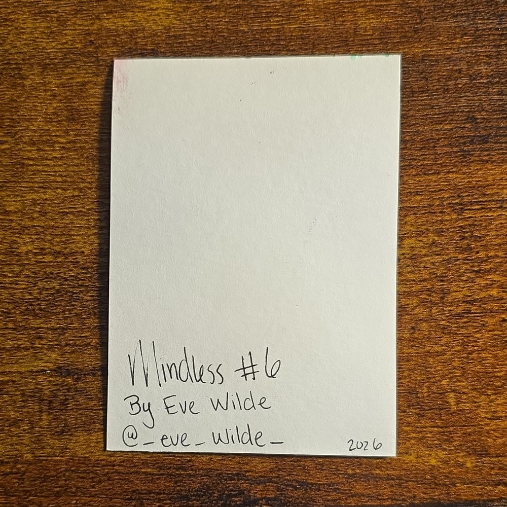 Mindless #6 Abstract Original Drawing - Mixed Media ACEO