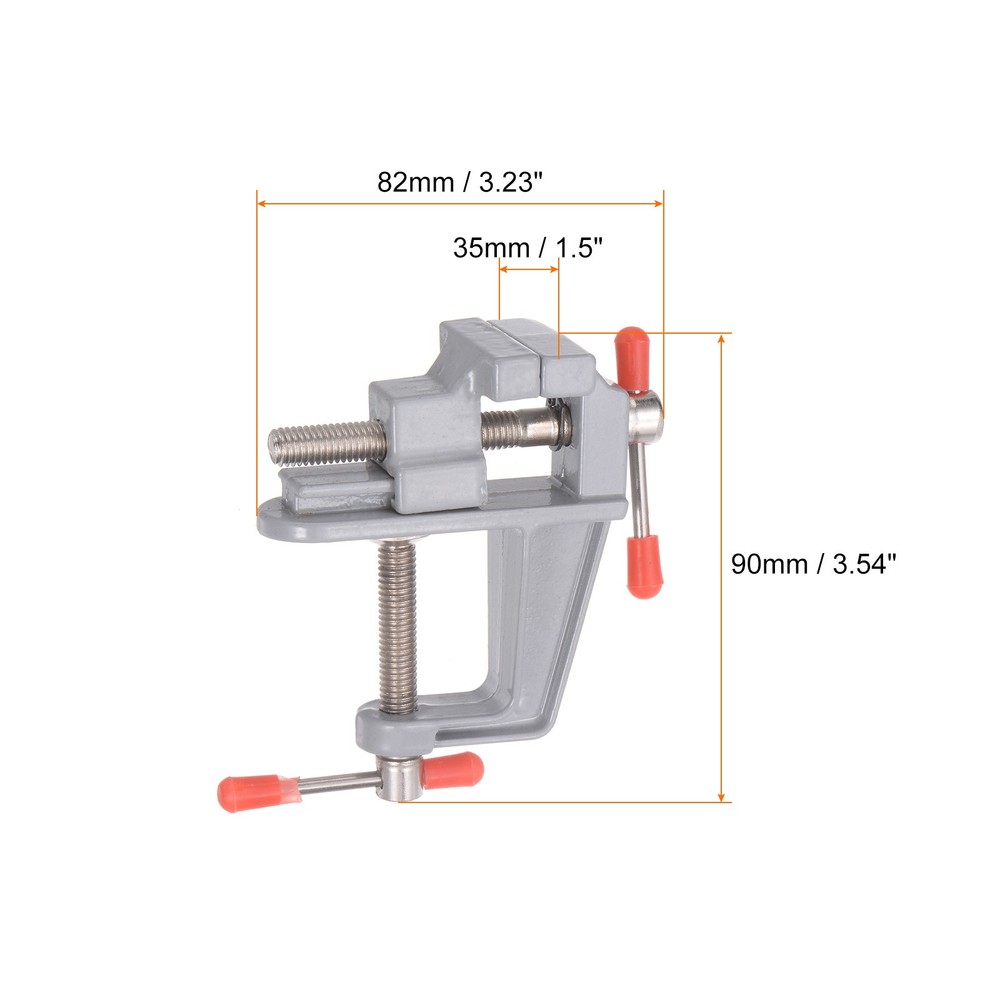 Mini Bench Vise, 1.5" Jaw Width Universal Drill Press Table Clamp